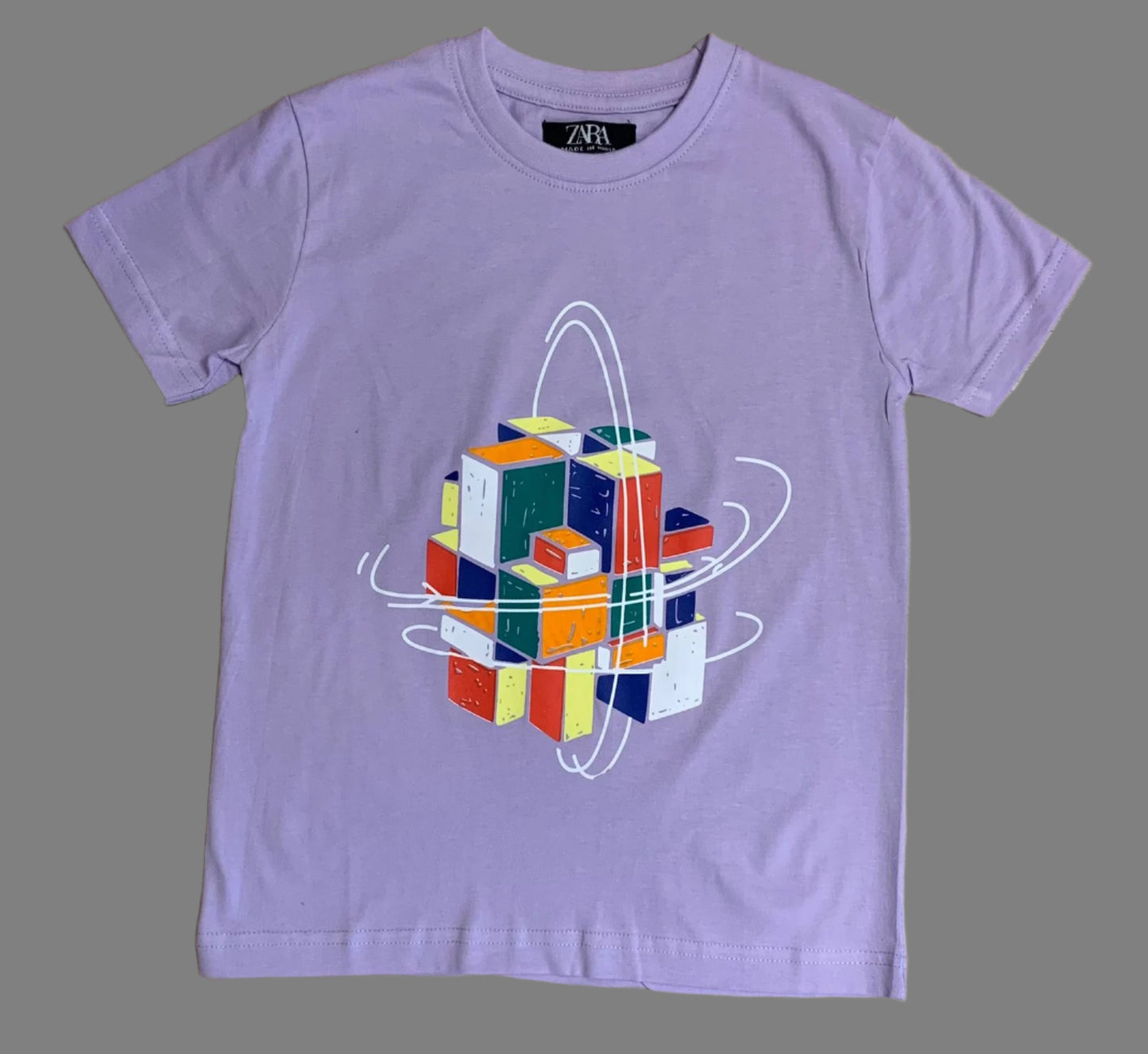 RUBIK'S CUBE GRAPHIC PRINT BOY'S T-SHIRT